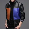 メンズベストメンジャケット2022マン服のための秋の冬の革のジャケット長い袖のコートファッション韓国スタイルギン22