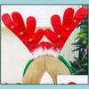 Juldekorationer festliga fest levererar hem trädgård gever hårband röda icke vävda pannband dhsnm