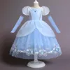 Vestidos de concurso de concurso azul de princesa azul de princesa