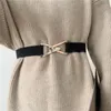 Belts Women Belt Elastic Leather Metal Female Buckle Waistband Girdle For Dress Overcoat Windbreaker Lady Waist