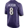 Fotboll Lamar Jackson 8 Zay Flowers 4 troligt 80 Beckham Jr. 3 Kyle Hamilton 14 Andrews 89 Tucker 9 Humphrey 44 Bateman 7 Oweh 99 Ray Lewis 52 Men Jerseys Black Purple White