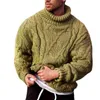 Men's Sweater Fashion Autumn Winter Twist Braid Knitted Sweater Turtle Neck Jumper Sweatshirt L220730