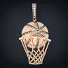 Colliers pendants mode masculin Hip Hop Diamond Basketball Stand Collier Jewelry Accessoires Collier Demandeur Collier Godl22