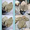 Decorative Flowers Wreaths About 20*40Cm/1Pcs Dried Natural Plant Palm LeavesDiy Dry Fan Leaf For Party Art Wall HangingWedding Drop Del