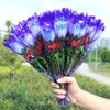 LED Light Up Rose Glowing Silk Flower Birthday Party Supplies Wedding Decoration Valentines Mothers Day Halloween Fake Flowers GCE13589