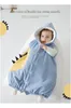 Blankets & Swaddling Baby Carrier Cloak Hooded CartoonThicken Stroller Cover Cotton Autumn Winter Windproof Coat Born Shawl Warm Jacket Quil