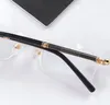 男性ビジネスリムレス光学メガネフレームブランドデザイナースクエアメンズアイグラス眼鏡フレームスペクタクルフレーム処方レンズレンズマンMB492眼鏡付き眼鏡