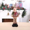 UPS Natale Tromba Fiocco di neve Plaid Ornamenti per bambole retrattili Decorazioni creative per finestre con pupazzo di neve di Babbo Natale