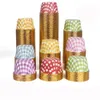 Aluminiumfolie cupcake cups engångs muffinsfoder bakning mögel koppar papper rutig pudding ramekin innehavare xbjk2203