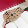 Novida Venda Imperdível Bracelete Tigre Totalmente Camadas Pulseira Neutra Zircônia AAA Festa Estampa Leopardo Joias Marca Moda De