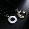 2 datorer himmel tjänstemän välsignar par halsband månsken hänge halsband för älskare vänskap smycken valentins dag present collier