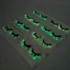 형광등 발광 스팽글 거짓 속눈썹 화려한 3D 누드 메이크업 가짜 속눈썹 두꺼운 무대 메이크업 눈 속눈썹 과장된 가짜 눈 속눈썹 연장 ZL1059