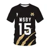 Anime Haikyuu 3D -print T -shirt MSBY Black Jackal Sport Casual Men Women Streetwear T -shirt Fashion T -shirt Tops Harajuku Clothing 220524