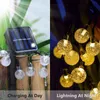 야외 태양열 조명 정원 장식 문자열 라이트 IP 방수 선 램프 안뜰 장식 갈랜드 거리 캠핑 조명 J220531
