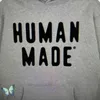 Heren Hoodies Sweatshirts Human Made Print 380G zwaargewicht pluche katoenen hoodie sweatshirt heren dames losse pullover kap T220825