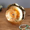 Andere feestelijke feestbenodigdheden 1 stks gouden plaat metalen mini cake stand zoete luxe fruit notenbladen lader borden voor huis bruiloft delicate ta