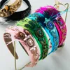 2022 Luxo de penas de penas de penas de penas de penas para mulheres Trend Party Color Hairband Girl Hair Bandwear