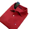 高品質100％の綿の夏の古典的なブランドの男性の半袖ポロスシャツS-5XLカジュアルラペル男性トップスファッション服220402