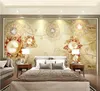 embossed flowers 3D wallpaperl stereoscopic wallpapers for walls coffee Living room bedroom HD printing photo papier peint mural TV backdrop 3d wall sticker