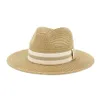 Cappelli a tesa larga Moda Donna Estate Paglia Maison Michel Cappello da sole per elegante spiaggia all'aperto Papà Cappellino da sole Panama Fedora Oliv22