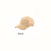 Bonés de beisebol de rabo de cavalo Gliter Bun Bun Hats Lavagem de algodão Tintura Tintura Cap de snapback Leopard Sun Visor Outdoor Hat GCB14958