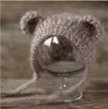 CAPS HATS Född POGRAFI PROPS Söt björn Modellering Plush Full Moon Baby Po Hatcaps