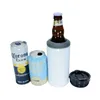 Sublimação de armazém local 4 em 1 copo com 2 tampas DIY refrigerador em branco 16 onças copo reto pode refrigerador caneca de aço inoxidável be236F