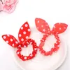 Kinder Frauen Haarband Nette Polka Dot Bogen Kaninchen Ohren Stirnband Mädchen Ring Scrunchy Kinder Pferdeschwanz Halter Haar Zubehör Großhandel