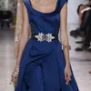 Paski luksusowe strój dhinestone kobiety kolorowe kryształowy elastyczny pasek mody damski