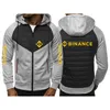 Men's Hoodies & Sweatshirts Binance Crypto 2022 Men's Cotton Jackets Warmer Hoody Spliced Print Casual Hooded Zipper Streetwear TopsMen'