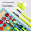 Pincéis de maquiagem para olho docolor de 15pcs neon e sombras verdes pincéis de maquiagem