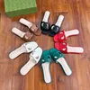 Women Interlocking Cut-out Slide Designer Sandals Leather Slipper Flat Slides Girls Fashion Rubber Sandal Summer Beach Flip Flops With Box NO383