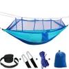 16 cores Hammock com mosquito líquido de paraquedas ao ar livre Hammock Campo Campo de camping jardim de camping swing de cama