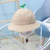 BERETS 2022 Solid Color Bucket Hat Fisherman Outdoor Travel Sun Cap Hatts For Children Boys and Girls 54