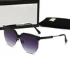 Mode-Sonnenbrille für Herren und Damen, luxuriöse Designer-Sonnenbrille, halbrandlose Sonnenbrille mit Original-Etui