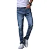 Yaz Erkek Kot Tasarımları Kore Slim-Fit Kalem Pantolon 2022 Yeni Eğilim Rahat erkek Pantolon Y220415