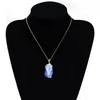 Party Favor Natural Crystal Quartz Healing Point Chakra Bead Gemstone Necklace Pendant C0823