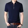 Polos męski wysokiej jakości moda Camisas de hombre przyczynowa bez rękawów homme krótkie koszule z męską