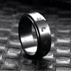 Anéis de casamento Spinner de ansiedade fidget para homens Mantra de budismo Anel giratório de aço inoxidável Ringue rotativo Mulheres frias punk jóias wynn22