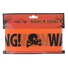 6M x 8CM Halloween-Warnband-Schilder, Halloween-Requisiten, Gefahrenwarnlinie, neues Isolationsgürtelschild, Halloween-Hausgarten-Dekoration