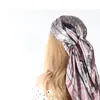 Silk sjaal SCRAPTOP Hoofdwraps voor vrouwen Vintage Four Seasons Hair Scarve 90 90cm Hijab Foulard Iuxe Bandana Femme Headscarf