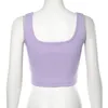 Женские танки Camis Korean Sexy Vest 2022 Summer Color Club Подвеска подвеска короткая кнопка Slim Fit