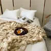 Cobertores imitação de peles arremesso cobertor sofá de inverno lazer capa final colchas na colchão de cobertores arremessos de cobertores