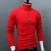 Sweater de inverno Men's Warm acolchoado Cashmere Slim Coreano Profundidade Camisa Top Moda L220801