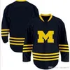 Chen37 C26 NIK1 Custom Michigan Wolverines Współrzędne koszulki hokejowe Dowolne nazwisko