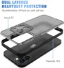 Чехол с подставкой и защитой кронштейна камеры Полупрозрачные матовые чехлы для iPhone 13 12 11 Pro Max Mini XR XS Max X 8 7 6 Plus Samsung S22 S21 Ultra A33 A53 A13 A12