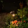 Solar Lantern Lamp Outdoor hangende waterdichte vintage metalen zonnetuinlichten met wolfraambol Decoratief voor patio achtertuin