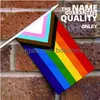 Banner Flags Anley Progress Rainbow Pride Mini Flag Hand Håller liten miniatyrtransgender på stick Fade resistenta livliga färger 5x8 i Amibi