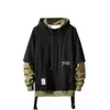 Wetailor Hoodie Sweatshirt Mens Hip Hop Pullover S Streetwear 캐주얼 패션 의류 ColorBlock 면화 220402