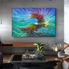Yükselen Kartal Renkli Yağlı Boya Tuval Sanat Posterler ve Baskılar Cuadros Ev Dekoru Duvar Sanatı Oturma Odası İçin Resim